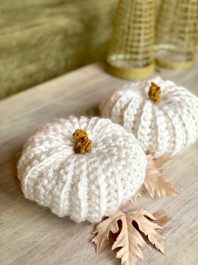 Crochet soft pumpkin toy decor