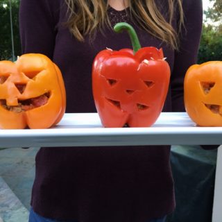 bell peppers, Mexican, Halloween, fall, veggies, healthy
