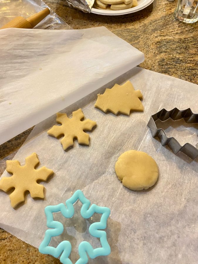 Using Parchment Paper as a tool for Easy Cut Out Christmas Cookies