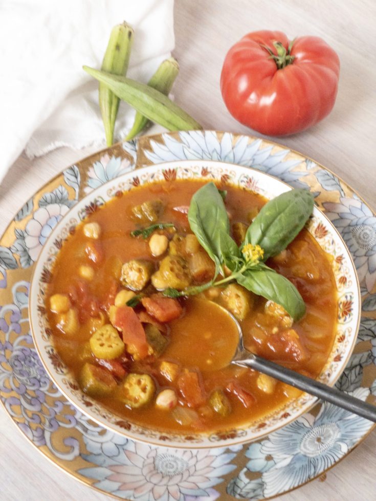 Vegetarian Instant Pot Okra Stew