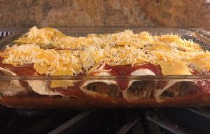 enchiladas on the red sacue side