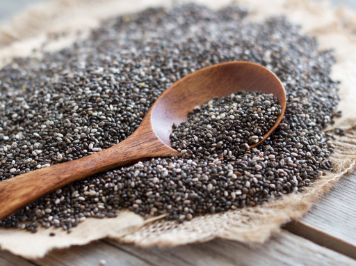 chia seeds and spoon