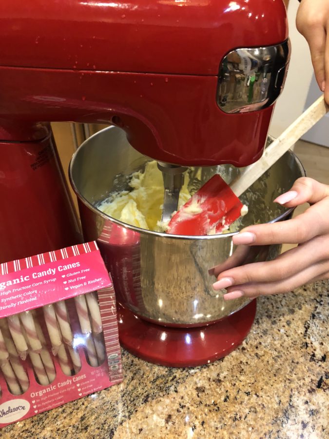 Red stand mixer