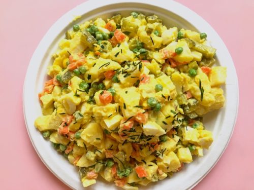 Salad Olivieh | Persian Potato Salad Recipe - Oven Hug