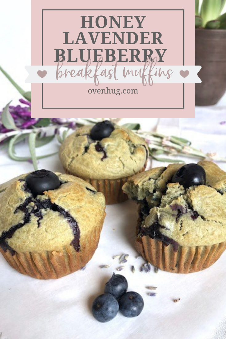 Honey Lavendar Blueberry Breakfast Muffins