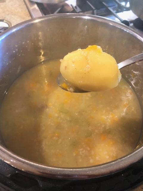 whole white potatoes cooked in Instant Pot