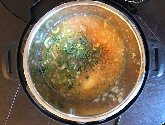 veggies in Instant Pot before cooking