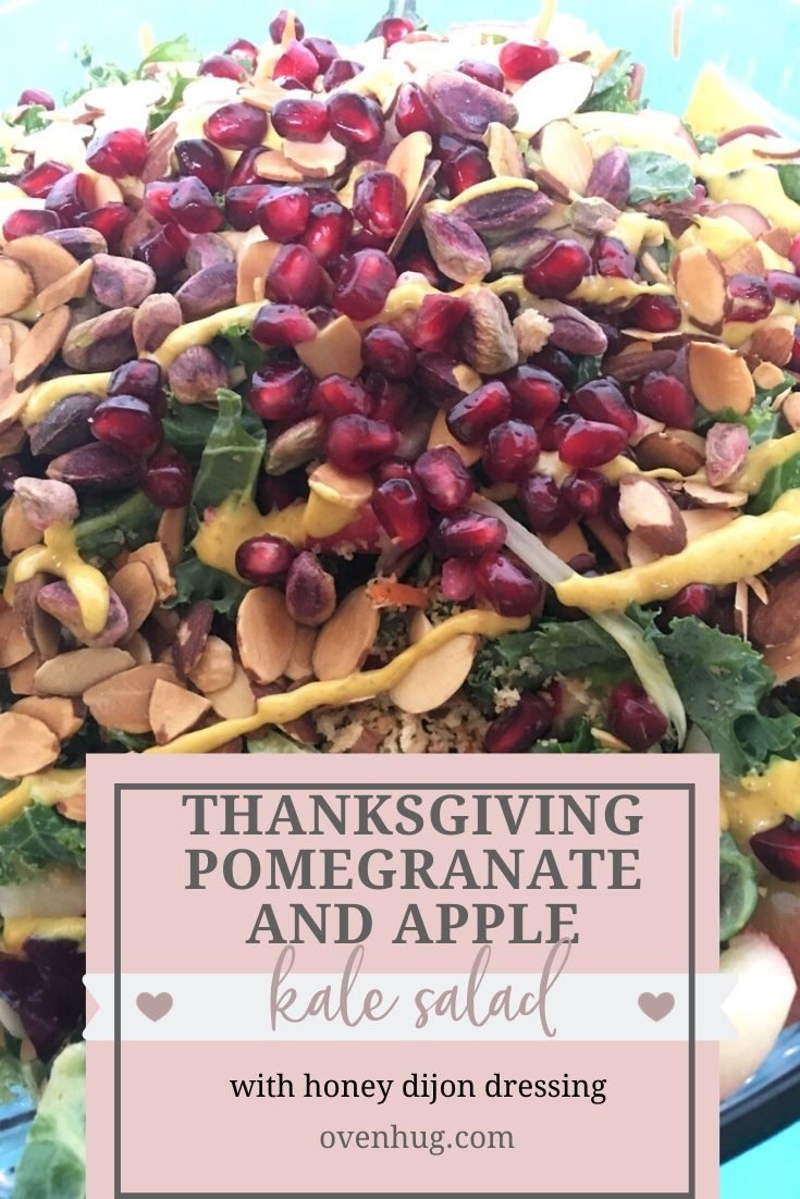 Thanksgiving Pomegranate And Apple Kale Salad