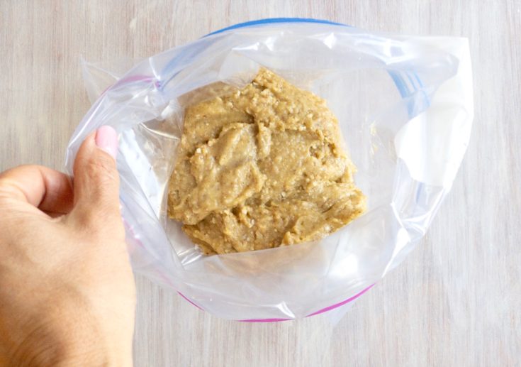 Persian Walnut Cookie Dough in a Plastic Bag Pastry Bag 