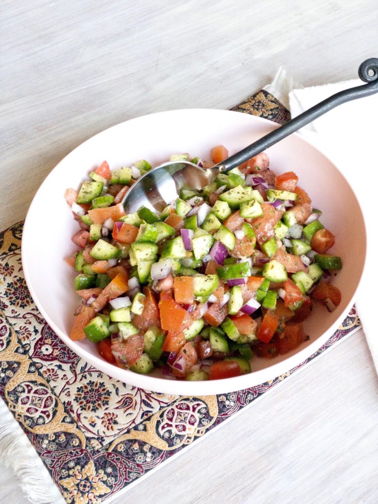 Salad Shirazi | Persian Cucumber and Tomato Salad Recipe - Oven Hug