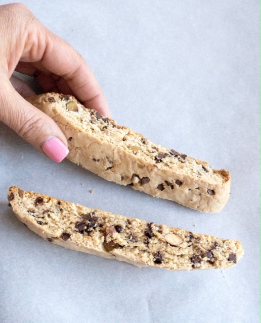 Turning Biscotti for 2nd Baking