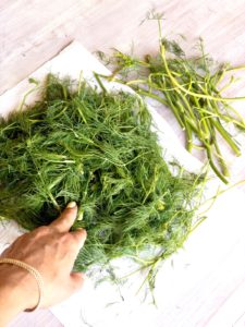 fresh dill for fava bean Persian layered rice