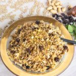 Persian Layered Mixed Rice with Lentils Raisins Dates and Pistachios