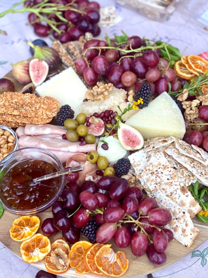 Mediterranean Mezze Charcuterie Cheese Board