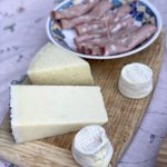 cheese and Mortadella deli meat