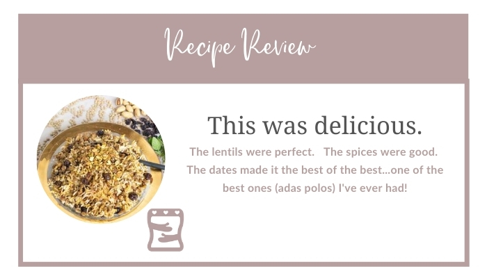 adas polo persian lentil rice review