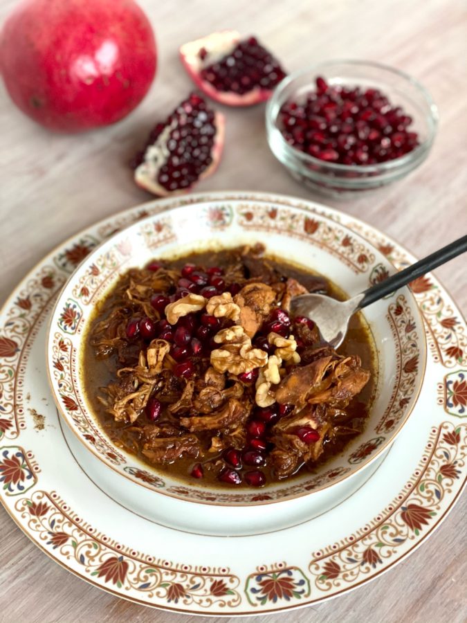 Khoresh Fesenjan | Persian Pomegranate Chicken Recipe - Oven Hug