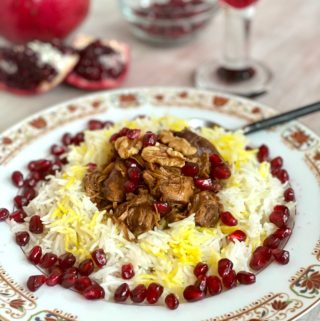 Khoresh Fesenjan | Persian Pomegranate and Walnut Chicken Stew