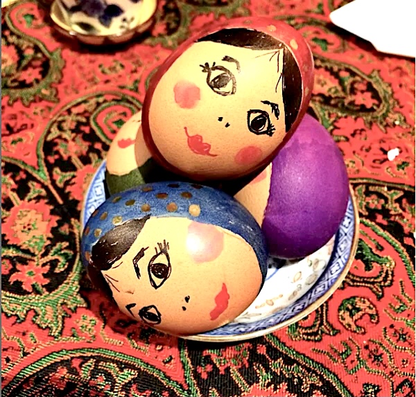 Aunt Cicis Persian Painted Eggs for the Haftseen table