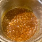 boiling the caramel for the Persian brittle sohan