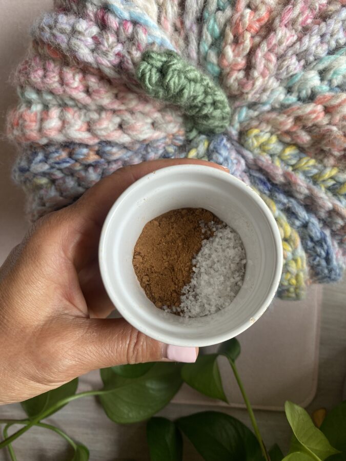 pumpkin pie spices, cinnamon, nutmeg, cloves, cardamom, ginger, sea salt